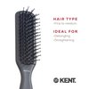 Kent AH11G Airhedz Pro Narrow Pin Hair Brush (Fine Pin, Grey) - for Taming and Straightening
