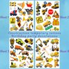 Construction Tattoos Temporary For Kids Decorations Birthday Holiday Christmas Gift Party Favors Supplies Decor Kids Adult Engineer Truck Excavator Construction Vehicle Crane Lovely Supplies