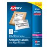 Avery Printable Shipping Labels with Paper Receipts, 5-1/16" x 7-5/8", White, 100 Blank Mailing Labels (27900)