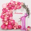 40 inch Hot Pink Number 3 Balloon & Mini Mouse Head Balloon, 3rd Birthday Party Decoration Balloons, Cartoon Mouse Birthday Party Supplies, Princess Birthday Party Decorations Supplies