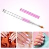 Ombre Nail Brush, Nail Painting Art Brushes with Rhinestone Handle Nail Design Brush for Nails Extension Manicure Cleaning Gradient Gel Polish