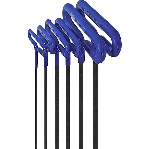 EKLIND 55166 Cushion Grip Hex T-Key allen wrench - 6pc set Metric MM sizes 2-6 (6In shaft)