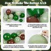 137pcs Camo Balloon Arch Garland Kit, Green and Brown Balloon Arch kit with Dark Green Brown Sage Green Black Foil Balloons for Jungle Hunting Camo Birthday Party Decorations