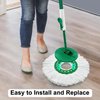 Reusable Mop Head Replacement for Libman Tornado Spin Mop Thick Microfiber Spin Mop Refill Heads for Libman Tornado Spin Mop System, Easy to Replace and Machine Washable, Wet Dry Clean (White, 3 Pack)