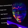 Mysense UV Blacklight Face Paint,Neon Fluorescent Body Paint,Single Water Activated Eyeliner,Water Based Glow in the Dark Makeup for Party Halloween Cosplay,Bright Teal