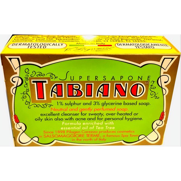 Razor Blades Club Tabiano Sulfur Soap - Suitable for Acne and Oily Skin 4.4 ounces
