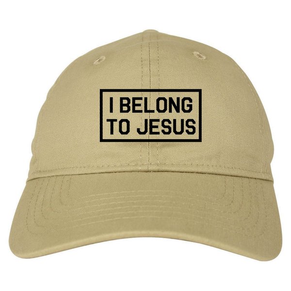 Kings Of NY I Belong to Jesus Mens Dad Hat Baseball Cap Beige
