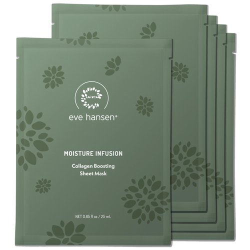 Eve Hansen Collagen Face Mask Sheets Set of 5 – Hydrating & Nourishing Care for All Skin Types – With Hyaluronic Acid, Tangerine Peel, Blueberry Extract & Spinach Leaf