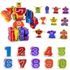 Lydaz Number Bots Toys for Kids, Number Robots Block, Preschool Learning Activities Games Toys, Toddlers Education Math Autism STEM Toys, Classroom Halloween Birthday Gifts for Boys 3 4 5 Years Old