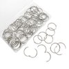 BGJRBY Loose Leaf Binder Rings 1-Inch（60 Pack） Office Book Rings, Nickel Plated Steel Binder Rings, Key Rings, Metal Book Rings, for School，Sliver