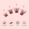 False Eyelashes Natural style, Multipack False Eyelashes, Lash Clusters, Lengthening Wisps', 10mm-12mm-14mm-16mm, Includes 4 Assorted Lengths Wisps, Contact Lens Friendly (Dense)