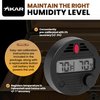 HygroSet II Round Digital Hygrometer for Humidors, 10-Second Refresh Rate, Battery Included, 2% Humidity and 1% Temperature Accuracy for Cigar Humidors