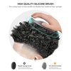 WORGATE Silicone Twist Hair Brush, Magic Curling Hair Tool for Afro Curls,Vertical Stripe Curl Brushes, Detachable Two-Sided for Men Women Boy Girl Comb, Gray, 1 Piece