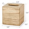 Mkono Tissue Box Cover Square Open-Bottom Wood Tissue Box Holder Decorative Facial Cube Organizer Modern Farmhouse Decor for Bathroom Bedroom Dresser Living Room Office Dorm, Natural