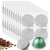 Aluminum Foils Lids to Reuse Vertuoline Capsules Coffee Pods and Refillable Pods，Compatible with Nespresso VertuoLine Machine, 64mm (100pcs)