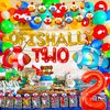 JeVenis 34 PCS Ofishally Two Birthday Decoration Ofishally Two Balloons Banner 2nd Birthday Fishing Decorations Party Supplies
