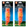 SE 5-in-1 Orange Survival Whistle with Compass, Signaling Mirror, Lanyard, and Fire Starter - 112dB, 4.5-Inch Length - Ideal for Hiking, Camping, Emergencies (2-Pack) - CCH5