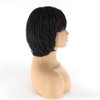 BTWTRY Black Synthetic Short Braided Bob Wigs for African American Women with Adjustable Elastic Band Small Box Braided Synthetic Wigs (Short Hair, Black)