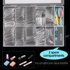 500Pcs Coffin Nail Tips Ballerina Full Cover Clear Nails for Acrylic False Nail Tips, 10 Sizes