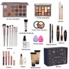 All in One Makeup Set for Women Full Kit Includes 18 Colors Eyeshadow Palette Foundation Face Primer Eyeliner Lipgloss Makeup Brushes Mascara Eyebrow Pencil Concealer Gift Set for Women Girls or Teen