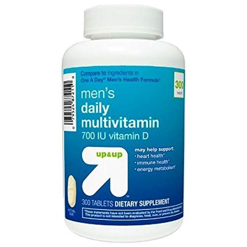 Up & Up Mens Daily Multivitamin Tablets, 17.5 mcg (700 IU) Vitamin D, 300 Count