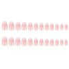 Almond Press on Nails, Almond Shaped Press On Nails, Nail Press ons Short Fake Nails Pink Ombre False Nails with Glitter Glue On Nails Short Design Artificial Nails Stick on Nails for Women 24Pcs