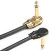 TIMESETL 3 Pack 6 Inch Guitar Patch Cable Ultra Quiet Instrument Effect Pedal Patch Cords 1/4-inch Right Angle Low Profile Pancake Design