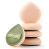 COOL-ANGLE 5Pcs Makeup Sponge For Foundation Concealer And Powder, Blender Sponge For Natural And Easy Makeup Soft Long-lasting And Beginner-friendly, Green, Medium