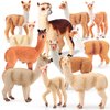 Alpaca Model Figures Playsets 11 PCS Realistic Alpacos Family Animal Action Figure Toys Party Favors Supplies Cake Toppers Decoration Collection Bath Toys for Kid Boys Girls