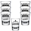 shop4ever Groom and Groom's Drinking Team Member Glass Shot Glasses Wedding Bachelor Party Shot Glasses (7 Pack)