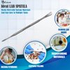 A2Z Lab Spatula Rounded & Pointed Ends - Stainless Steel Sampling Filling Spatula Mixing Transfering Spatula for Cosmetic Lab Handling Cream, Gel, Powder- Laboratory Supplies for Experiments