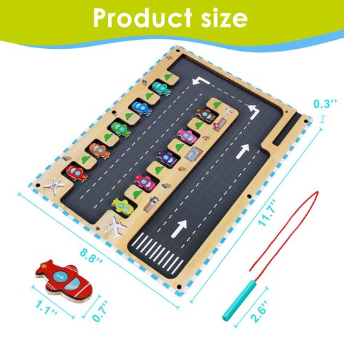 Magnetic Number Maze Puzzle for Fun Learning, Montessori Educational Toy for 3 4 5 Year Old Boys and Girls, Fine Motor Skills Development and Sensory Play