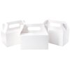 LOKQING 7x3.85x3.85 Inches Party Favor Boxes White Treat Boxes Gable Boxes Paper Gift Boxes for Baby Showers Birthday Party Wedding(25 Pack)