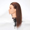 Hairlink 20-22'' Mannequin Head With Human Hair Styling Training Head Dolls for Cosmetology Manikin Maniquins Practice Head with Stand (9926LB0414H)