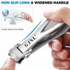 Toenail Clippers for Men Seniors Thick Nails - Popular No Splash Nail Clippers with Catcher & 17mm Wide Open Straight Toenail Clippers, Mess Free Self Collecting Nail Cutter w Catching Storage