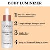 UCANBE Highlighter Makeup Drops Body Glitter Dewy Liquid Face Glow Shimmer for Women Holographic Luminizer Sparkles for Face (Silver Fairy White - 02)