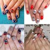 8 Sheets 4th of July Nail Art Stickers Decal,Independence Day Nail Decals 3D Self Adhesive American Flag Firework Eagle Nail Design Patriotic Nail Accessories Memorial Day Nail Decorations for Women