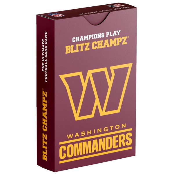 Blitz Champz Washington Commanders Card Game | Football Card Game for Boys and Girls | NFL Gifts for Commanders Fans | Fun Family Game | Card Game for Kids | Card Game for Adults (Commanders)