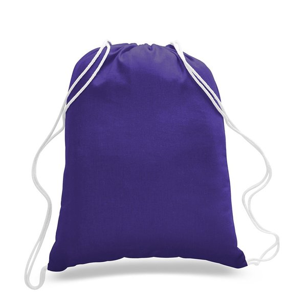 ToteBagFactory 6-Pack Cotton Canvas Drawstring Backpacks: Blank, Plain, Reusable Cloth, 14" W x 18" H