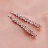 Beaupretty 2 Pairs Rhinestone Bobby Pins Crystal Bobby Pins Rhinestone Hair Clips Crystal Hairpin Decorative Bobby Pins Rhinestone Hairpins Bangs Hair Clip Bridal Hair Accessories for Women Girls