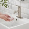 Brushed Nickel Bathroom Sink Faucet Single Hole Single Handle Bathroom Faucet Modern One-Hole RV Faucet Commercial Washbasin Faucet Countertop Installation (1 Hole or 3 Hole) NICTIE