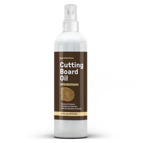 Unpretentious Cutting Board Oil, 16 fl oz, Safe for Cutting Boards, Butcher Blocks, Countertops & Wood Utensils