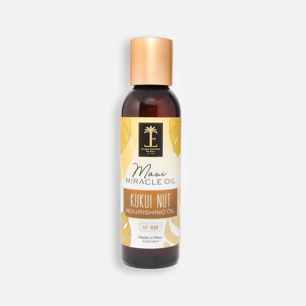 Island Essence - Kukui Nut Nourishing Oil, 4.5oz - Natural Vegan Body Care From Hawaii