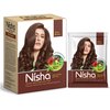 Nisha Natural Henna Based Hair Color, Permanent Black Hair Color Dye, Natural Premium Henna, 100% Grey Coverage, Dark Brown, 2.12 oz