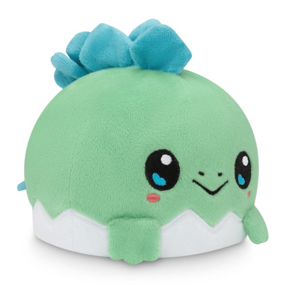 TeeTurtle - The Original Reversible Dinosaur Plushie - Mint Stego + Egg - Cute Sensory Fidget Stuffed Animals That Show Your Mood