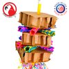 Bonka Bird Toys 3734 Clown Box 11" x 5.50", Medium Parrot Chew Shred Foarage Cage Toy, African Grey, Quaker, Piuonus, and Similar