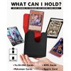 ZLCA Card Deck Box Fits MTG Yu-Gi-Oh! TCG, Card Storage Box with Dividers Holds 100+ Sleeved Cards, Premium Card Deck Case Compatible with CCG Trading Cards (Black&Red,Puzzle)