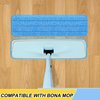 18 inch Microfiber Mop Pad for Wet Dry Mops Floor Cleaning Pads Reusable Compatible with Bona Floor Care System (5 Pack )