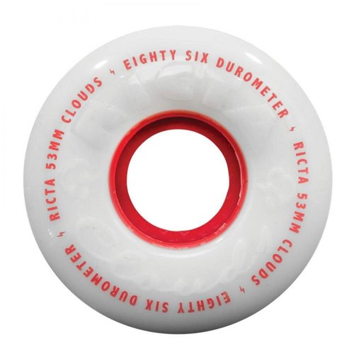 Ricta 53mm Clouds Red 86a Skateboard Wheels