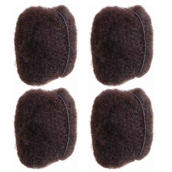 YOTCHOI Tight Afro Kinky Human Hair,Ideal for Making or Repairing Permanent Dreadlocks,Twists and Braids 4 Bundles/Package Medium Brown #4 8inch/23.32cm